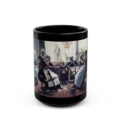 Walter MacEwen (1858-1943) The Ghost Story - Black Coffee Mug-15oz-Go Mug Yourself