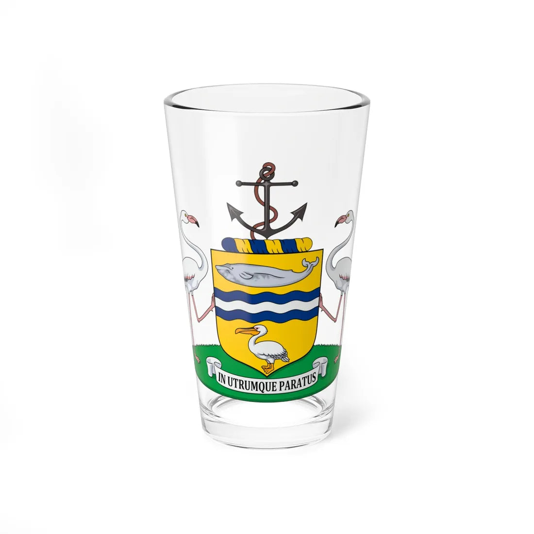 Walvis Bay COA (Namibia) (Coat of Arms) Pint Glass 16oz 16oz - Go Mug Yourself