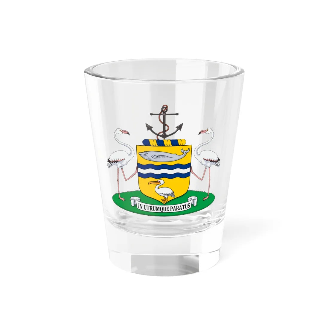 Walvis Bay COA (Namibia) (Coat of Arms) Shot Glass 1.5oz 1.5oz - Go Mug Yourself