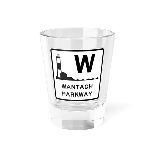 Wantagh Pkwy Shield (New York) (Road Sign) Shot Glass 1.5oz 1.5oz - Go Mug Yourself