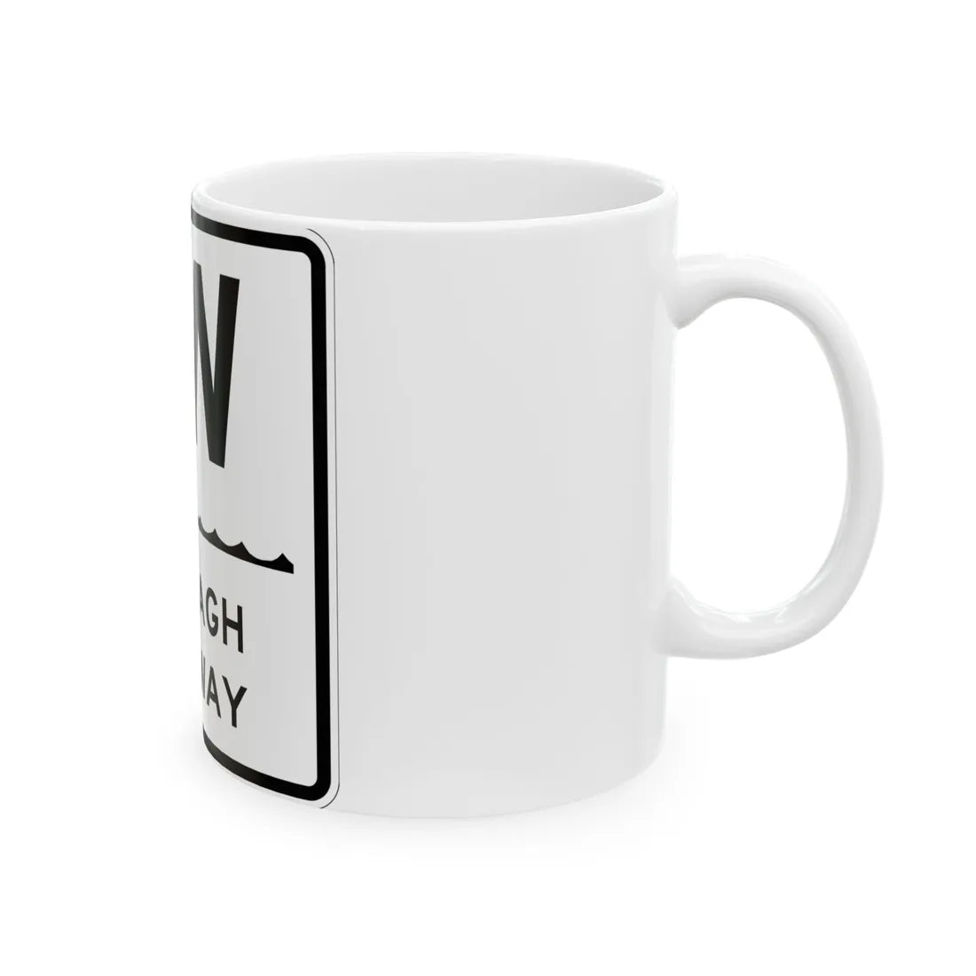 Wantagh Pkwy Shield (New York) (Road Sign) White Coffee Mug - Go Mug Yourself