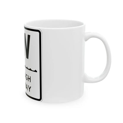 Wantagh Pkwy Shield (New York) (Road Sign) White Coffee Mug - Go Mug Yourself