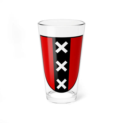 Wapen Amsterdam (Netherlands) (Coat of Arms) Pint Glass 16oz 16oz - Go Mug Yourself