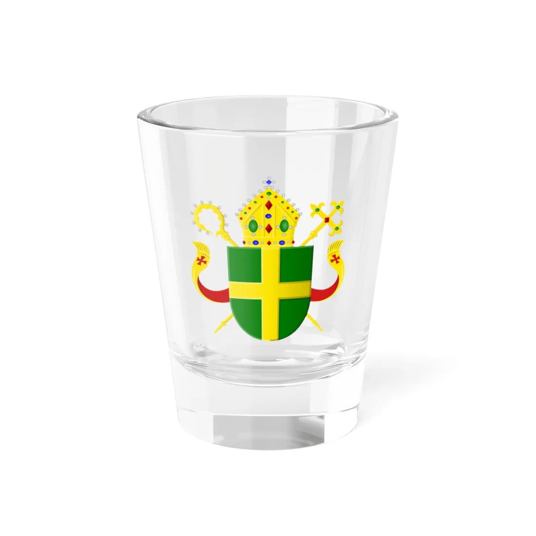 Wapen bisdom Groningen-Leeuwarden (Netherlands) (Coat of Arms) Shot Glass 1.5oz 1.5oz - Go Mug Yourself