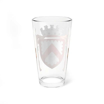 Wapen stad be Kortrijk met schildhouders (Belgium) (Coat of Arms) Pint Glass 16oz - Go Mug Yourself