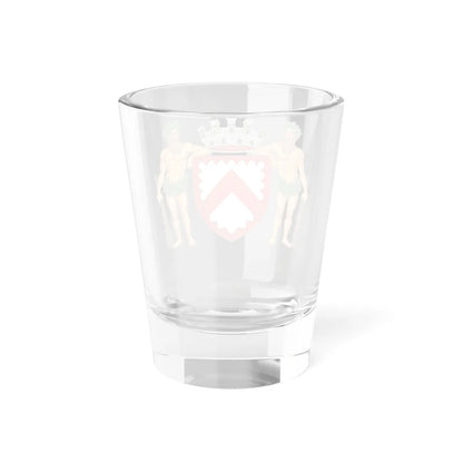 Wapen stad be Kortrijk met schildhouders (Belgium) (Coat of Arms) Shot Glass 1.5oz - Go Mug Yourself