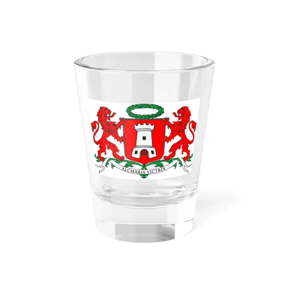 Wapen van Alkmaar bewerkt (Netherlands) (Coat of Arms) Shot Glass 1.5oz 1.5oz - Go Mug Yourself