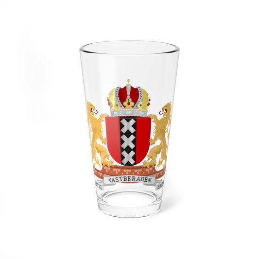 Wapen van Amsterdam (Netherlands) (Coat of Arms) Pint Glass 16oz 16oz - Go Mug Yourself