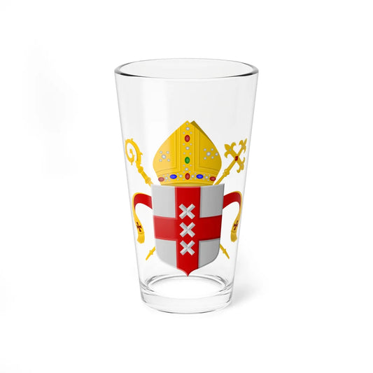 Wapen van Bisdom Amsterdam Haarlem (Netherlands) (Coat of Arms) Pint Glass 16oz 16oz - Go Mug Yourself