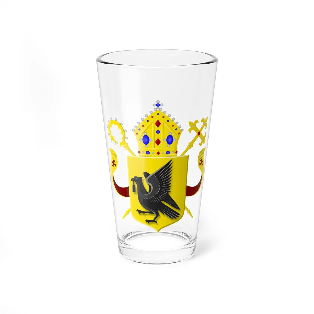 Wapen van bisdom Den Bosch (Netherlands) (Coat of Arms) Pint Glass 16oz 16oz - Go Mug Yourself