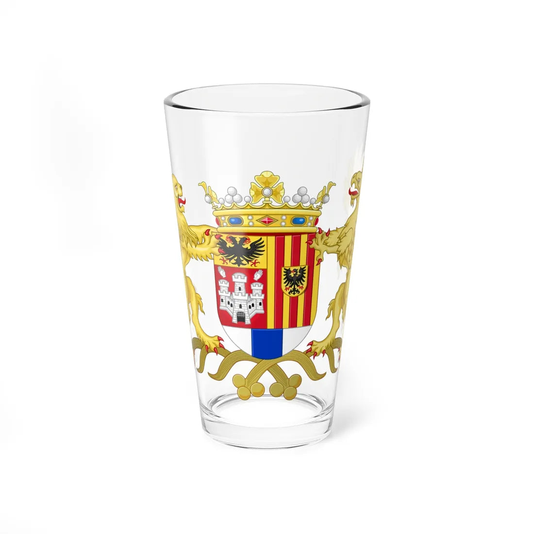 Wapen van de provincie Antwerpen (Belgium) (Coat of Arms) Pint Glass 16oz 16oz - Go Mug Yourself