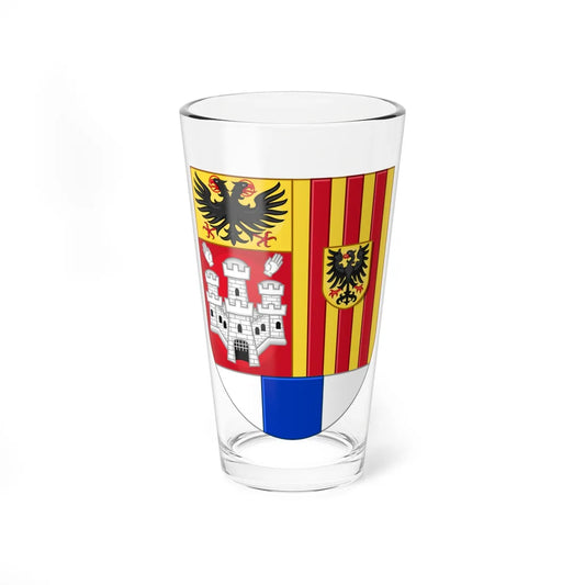 Wapen van de provincie Antwerpen klein (Belgium) (Coat of Arms) Pint Glass 16oz 16oz - Go Mug Yourself