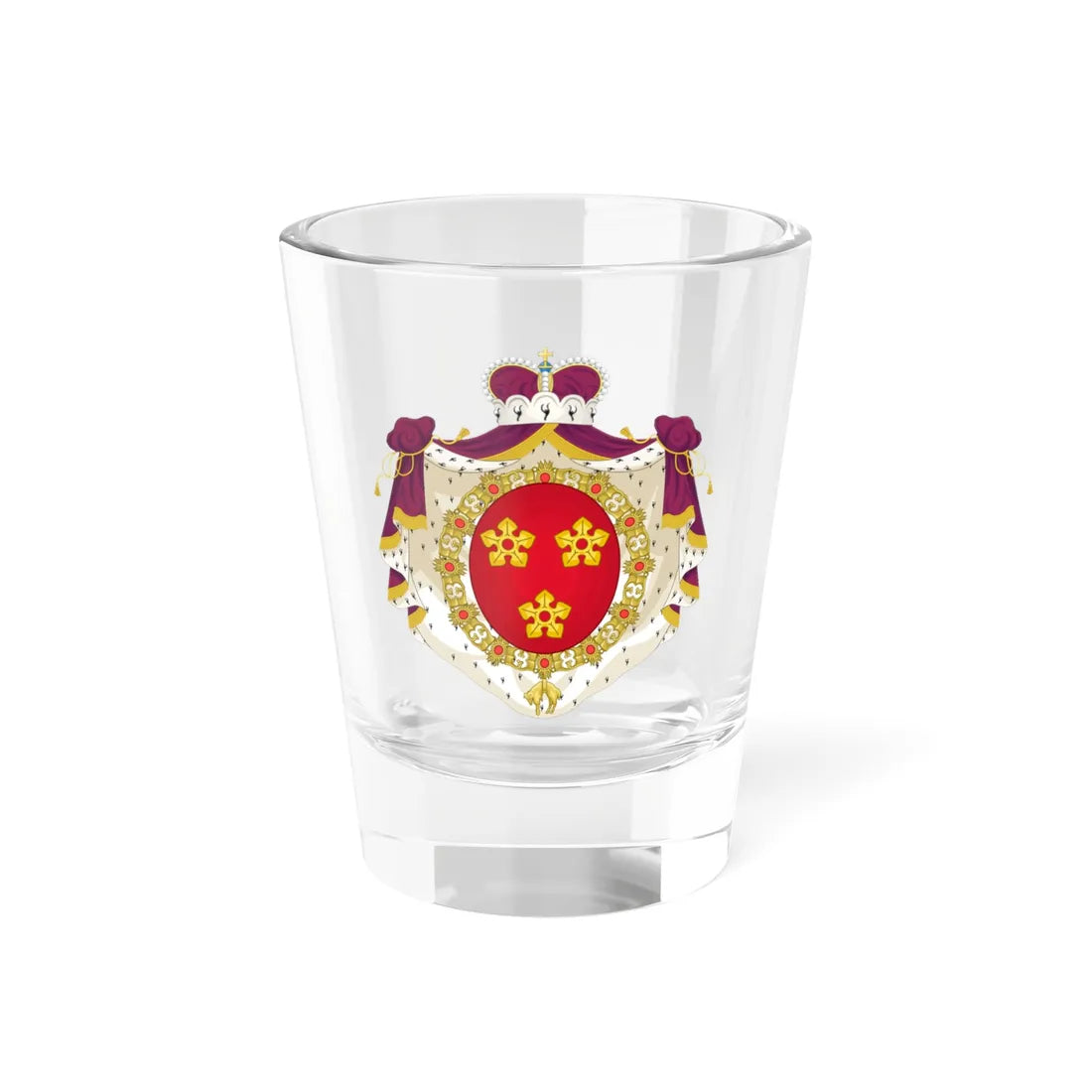 Wapen van Drogenbos (Belgium) (Coat of Arms) Shot Glass 1.5oz 1.5oz - Go Mug Yourself