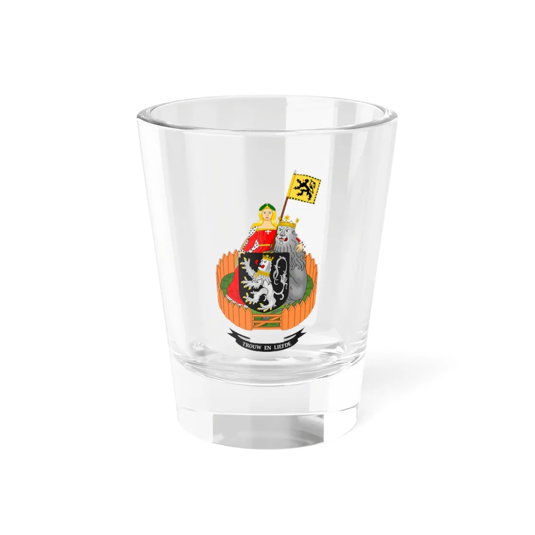 Wapen van Gent (Belgium) (Coat of Arms) Shot Glass 1.5oz 1.5oz - Go Mug Yourself