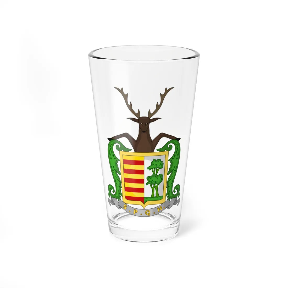 Wapen van Hasselt B (Belgium) (Coat of Arms) Pint Glass 16oz 16oz - Go Mug Yourself