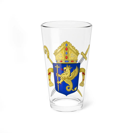 Wapen van het Ordinariaat voor de Nederlandse Strijdkrachten (Netherlands) (Coat of Arms) Pint Glass 16oz 16oz - Go Mug Yourself
