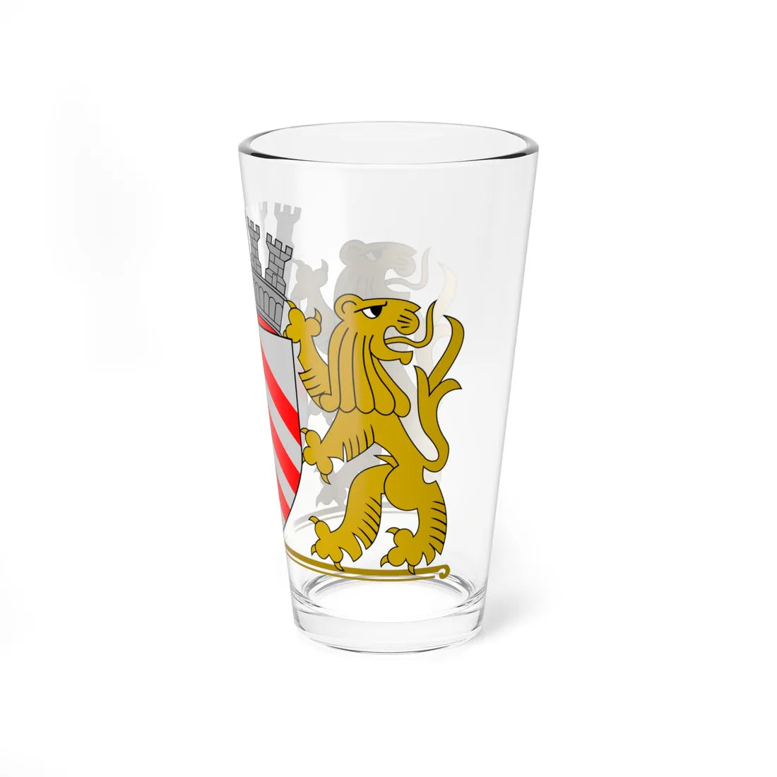 Wapen van Lier vlak (Belgium) (Coat of Arms) Pint Glass 16oz - Go Mug Yourself