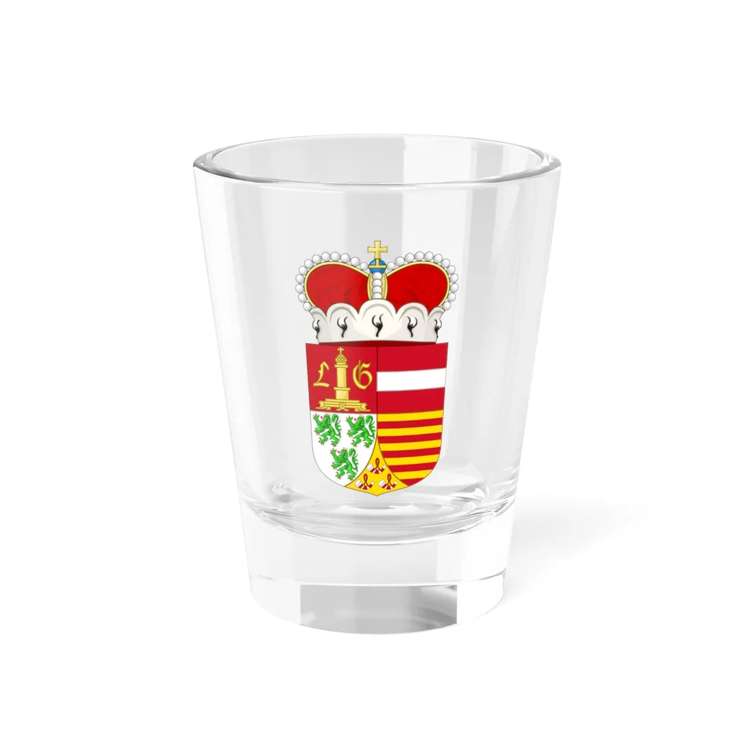 Wapen van Luik provincie (Belgium) (Coat of Arms) Shot Glass 1.5oz 1.5oz - Go Mug Yourself