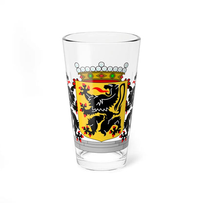 Wapen van Oost-Vlaanderen (Belgium) (Coat of Arms) Pint Glass 16oz 16oz - Go Mug Yourself