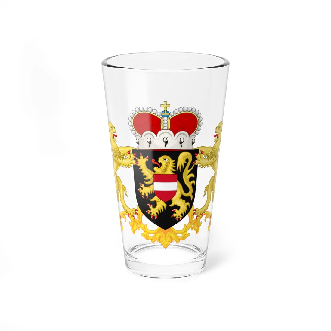 Wapen van Vlaams-Brabant (Belgium) (Coat of Arms) Pint Glass 16oz 16oz - Go Mug Yourself