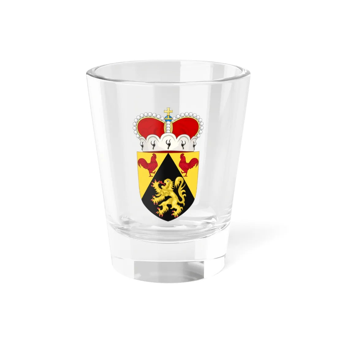 Wapen van Waals-Brabant (Belgium) (Coat of Arms) Shot Glass 1.5oz 1.5oz - Go Mug Yourself