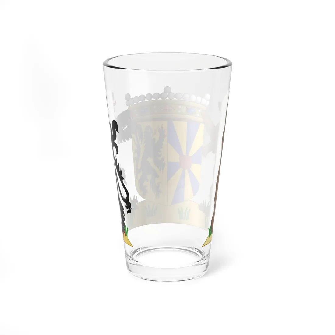 Wapen van West-Vlaanderen (Belgium) (Coat of Arms) Pint Glass 16oz - Go Mug Yourself