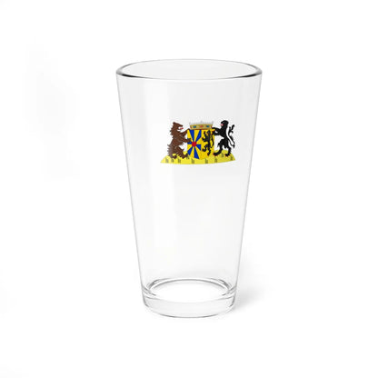 Wapen van West-Vlaanderen complete (Belgium) (Coat of Arms) Pint Glass 16oz - Go Mug Yourself