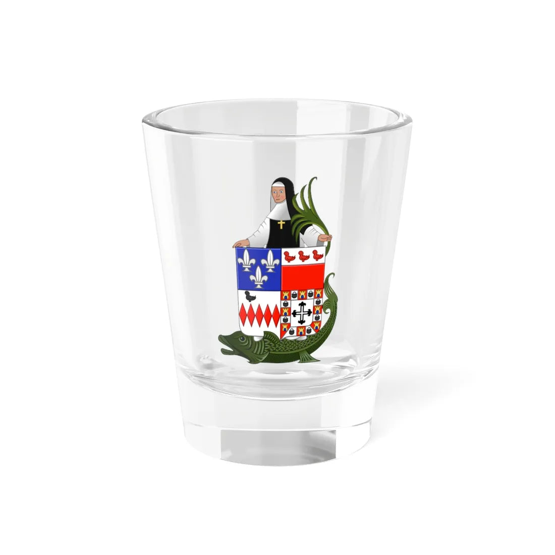 Wapen van Zandhoven (Belgium) (Coat of Arms) Shot Glass 1.5oz 1.5oz - Go Mug Yourself