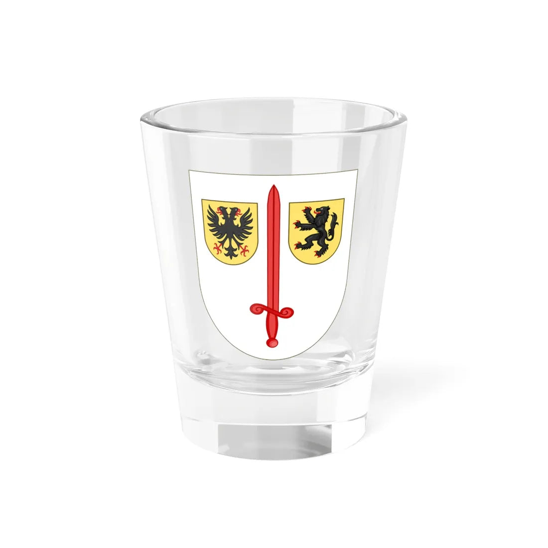 Wappen Aalst Ostflandern (Belgium) (Coat of Arms) Shot Glass 1.5oz - Go Mug Yourself