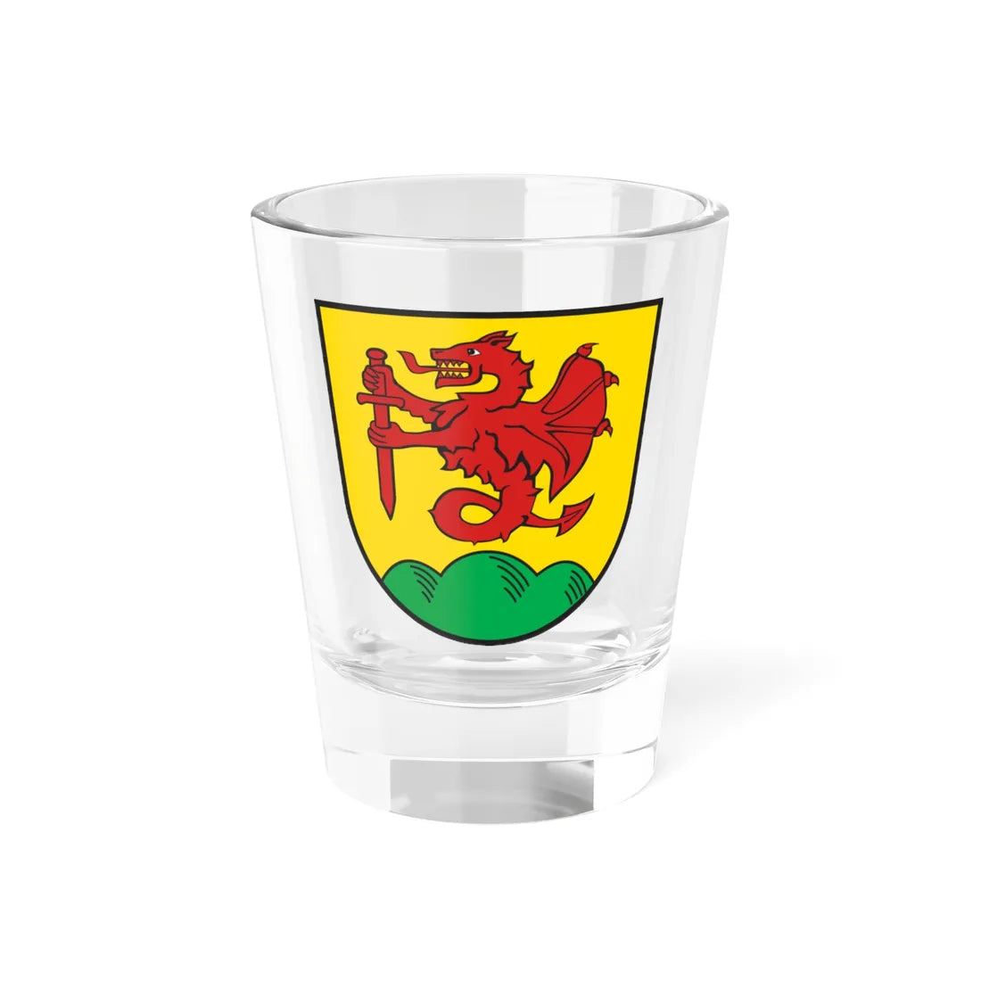 Wappen Auerbach Landkreis Deggendorf (Germany) (Coat of Arms) Shot Glass 1.5oz 1.5oz - Go Mug Yourself
