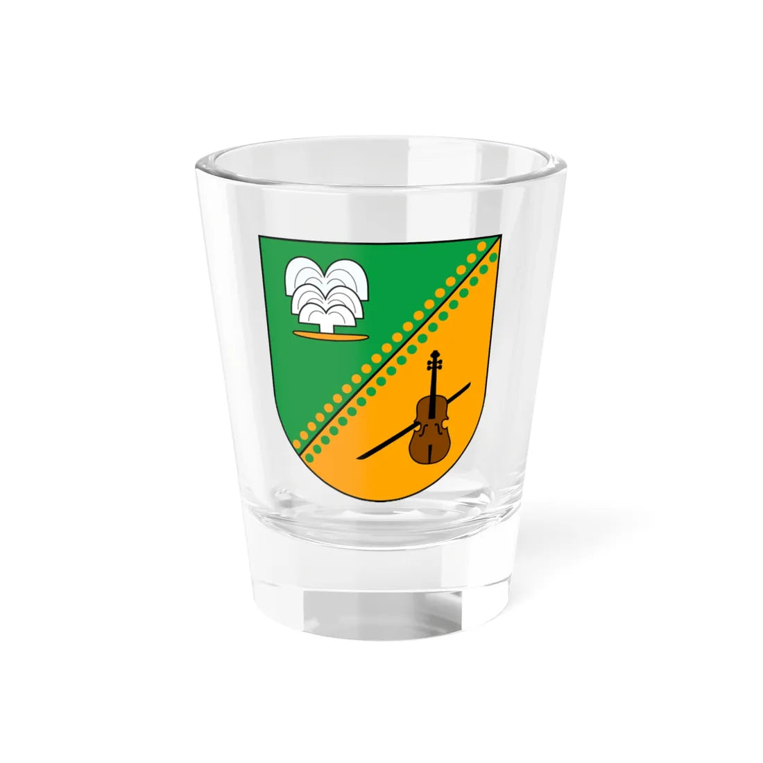 Wappen Bad Brambach (Germany) (Coat of Arms) Shot Glass 1.5oz 1.5oz - Go Mug Yourself