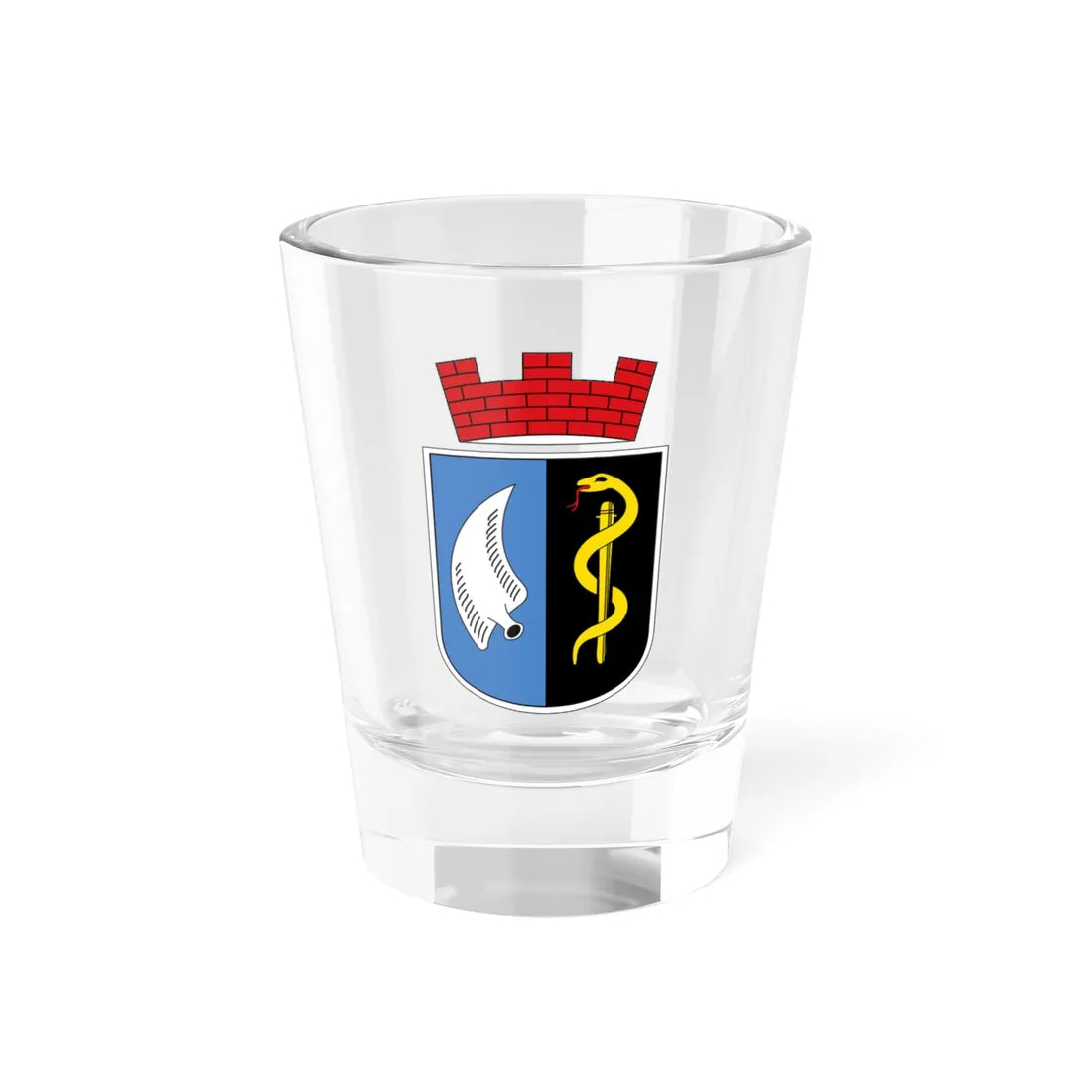 Wappen Bad Salzschlirf (Germany) (Coat of Arms) Shot Glass 1.5oz 1.5oz - Go Mug Yourself