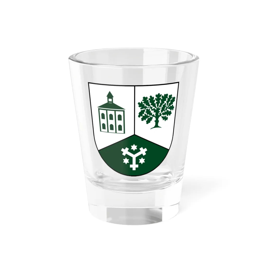 Wappen Bannewitz (Germany) (Coat of Arms) Shot Glass 1.5oz 1.5oz - Go Mug Yourself