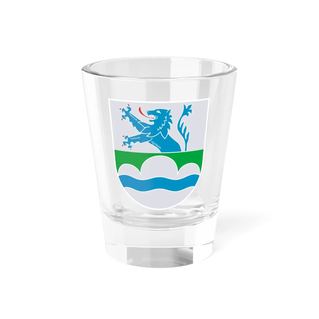 Wappen Berglangenbach (Germany) (Coat of Arms) Shot Glass 1.5oz 1.5oz - Go Mug Yourself