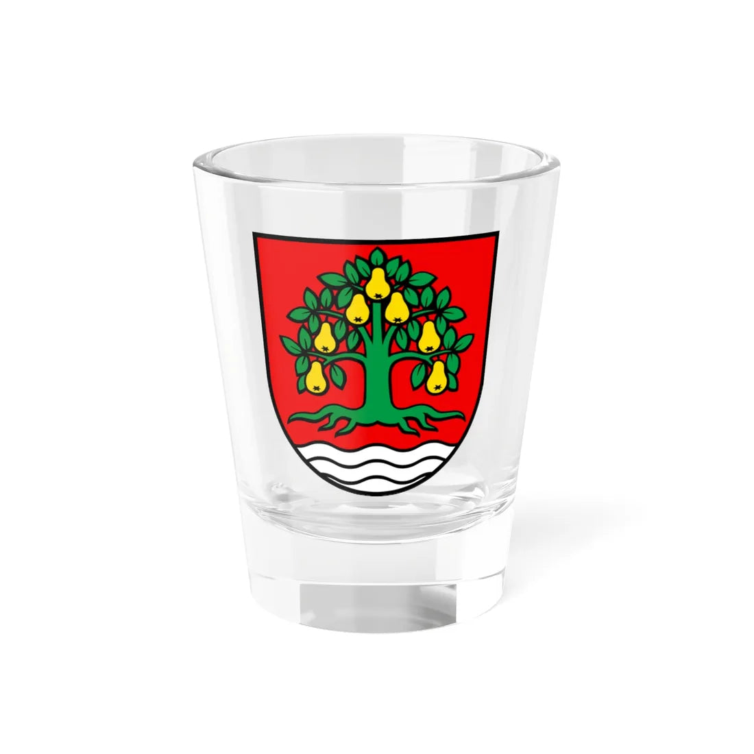 Wappen Birrhard (Switzerland) (Coat of Arms) Shot Glass 1.5oz 1.5oz - Go Mug Yourself
