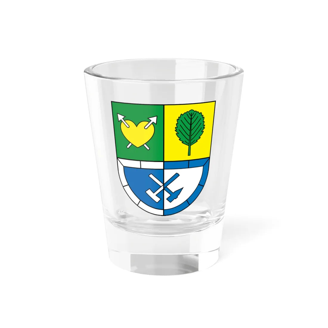 Wappen Boesenbrunn (Germany) (Coat of Arms) Shot Glass 1.5oz 1.5oz - Go Mug Yourself