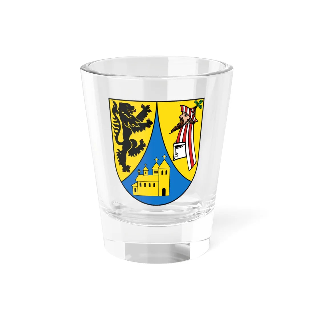 Wappen Borna (Germany) (Coat of Arms) Shot Glass 1.5oz 1.5oz - Go Mug Yourself