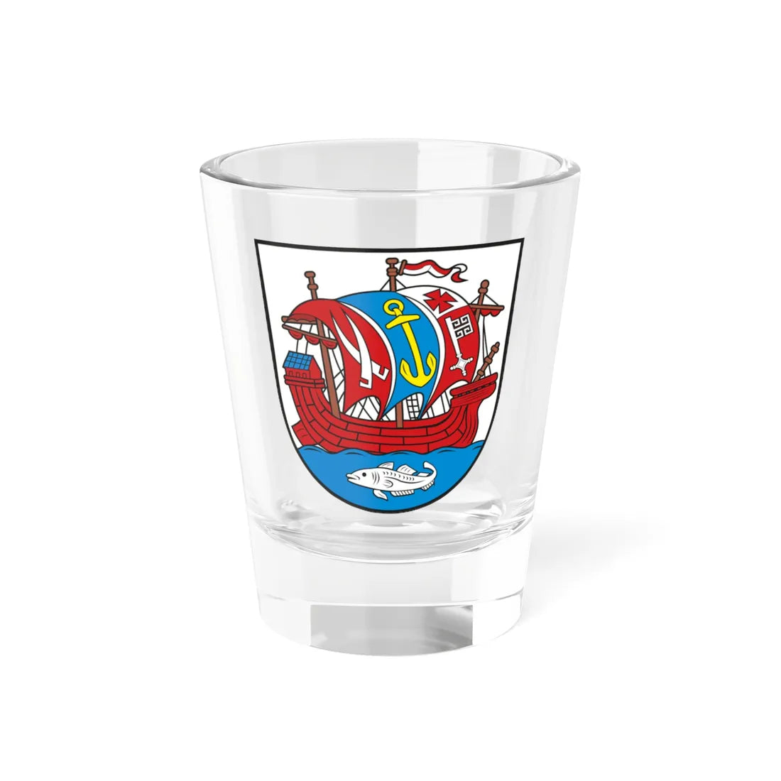 Wappen Bremerhaven (Germany) (Coat of Arms) Shot Glass 1.5oz 1.5oz - Go Mug Yourself