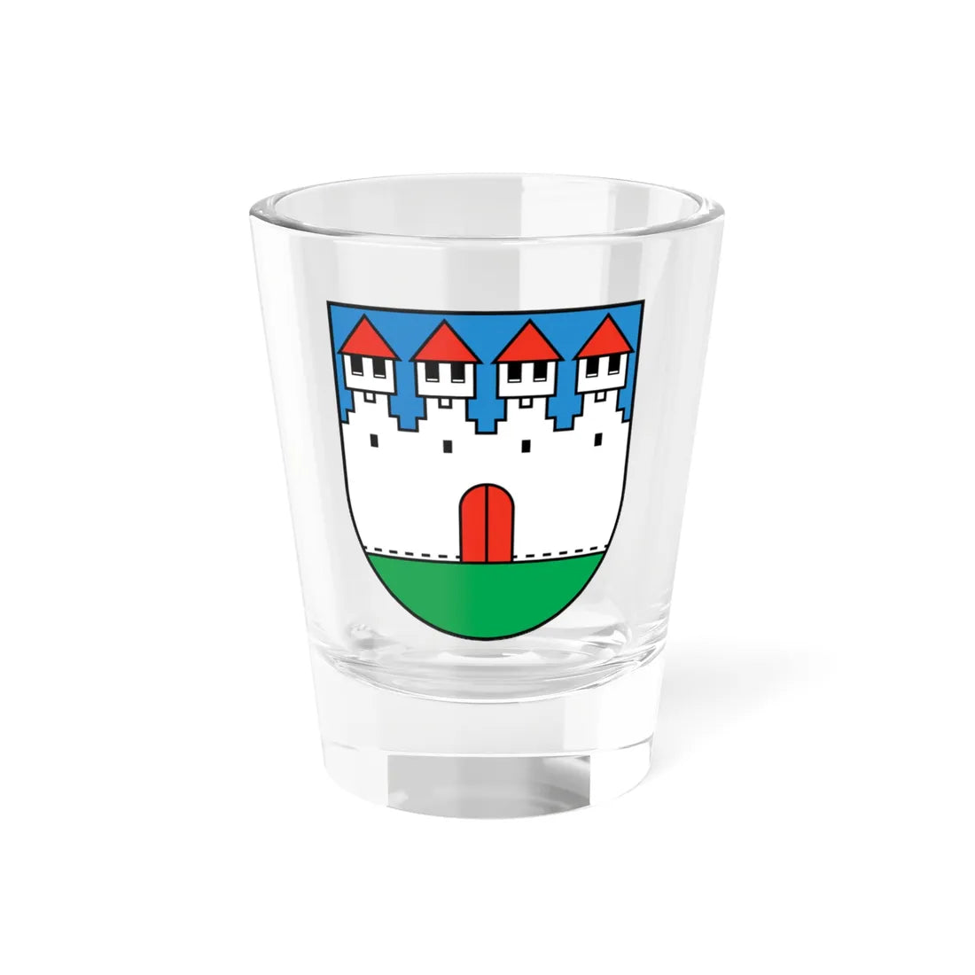 Wappen Bürglen UR (Switzerland) (Coat of Arms) Shot Glass 1.5oz 1.5oz - Go Mug Yourself