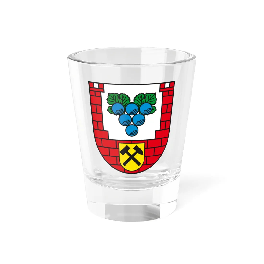 Wappen Burgenlandkreis (Germany) (Coat of Arms) Shot Glass 1.5oz 1.5oz - Go Mug Yourself
