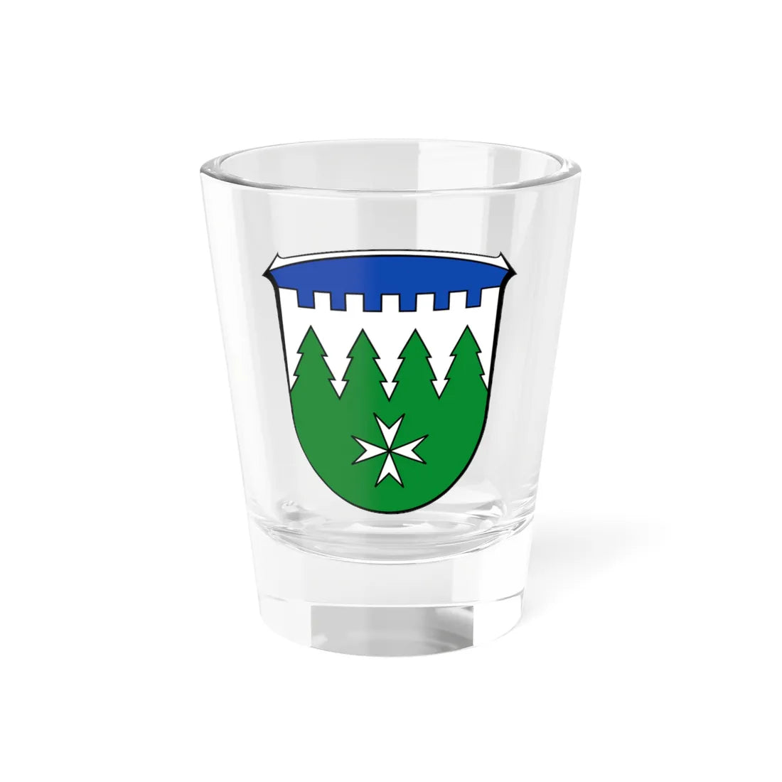 Wappen Burgwald (Germany) (Coat of Arms) Shot Glass 1.5oz 1.5oz - Go Mug Yourself