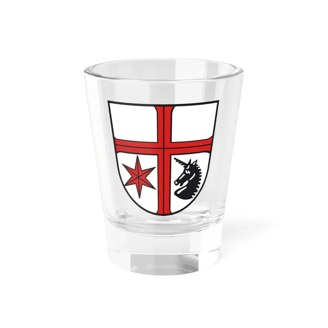 Wappen Burlafingen (Germany) (Coat of Arms) Shot Glass 1.5oz 1.5oz - Go Mug Yourself