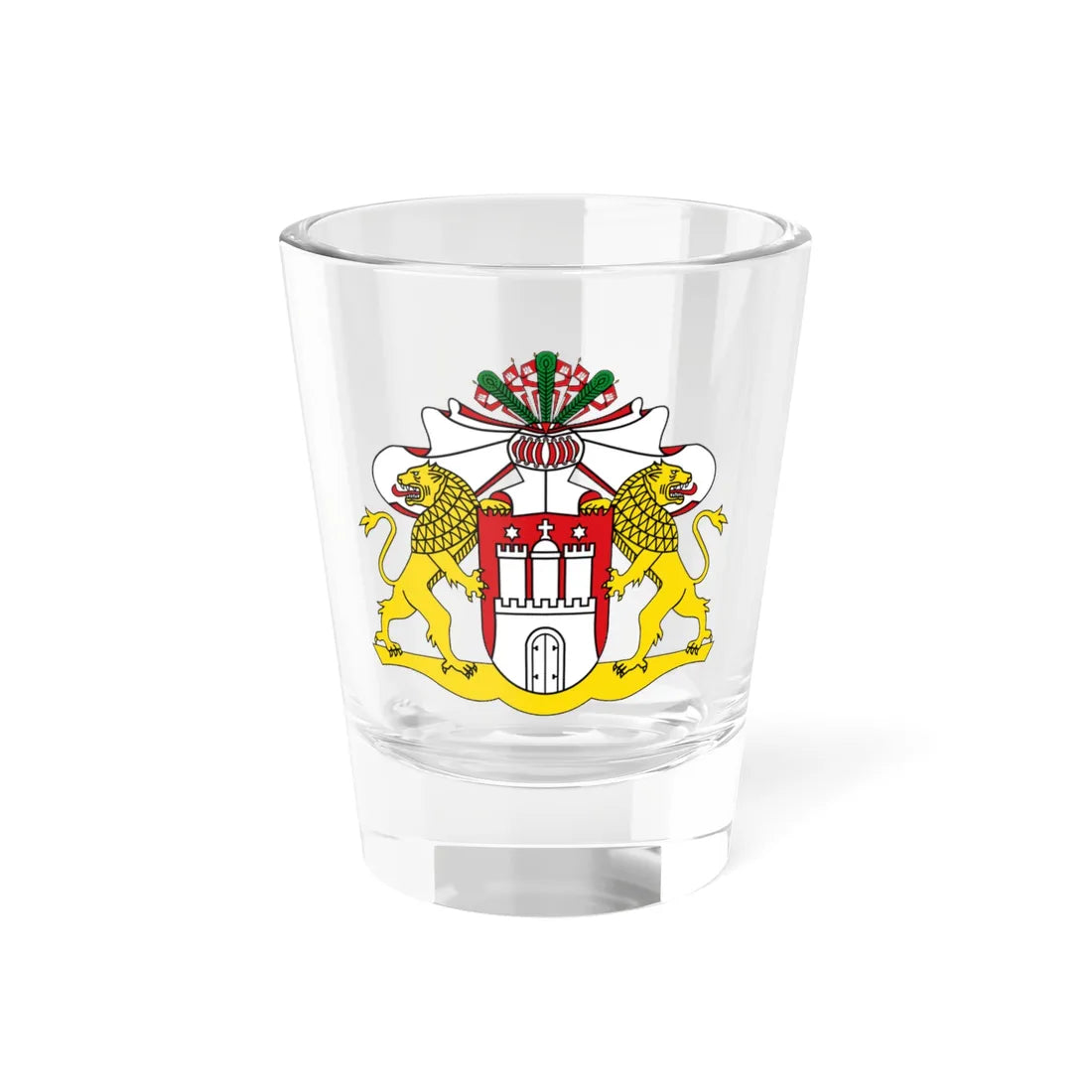 Wappen der Hamburgischen Bürgerschaft (Germany) (Coat of Arms) Shot Glass 1.5oz 1.5oz - Go Mug Yourself