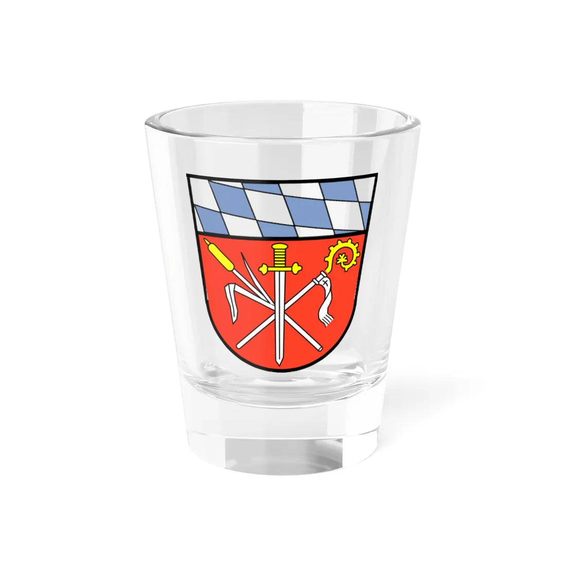 Wappen des landkreises bad aibling (Germany) (Coat of Arms) Shot Glass 1.5oz - Go Mug Yourself
