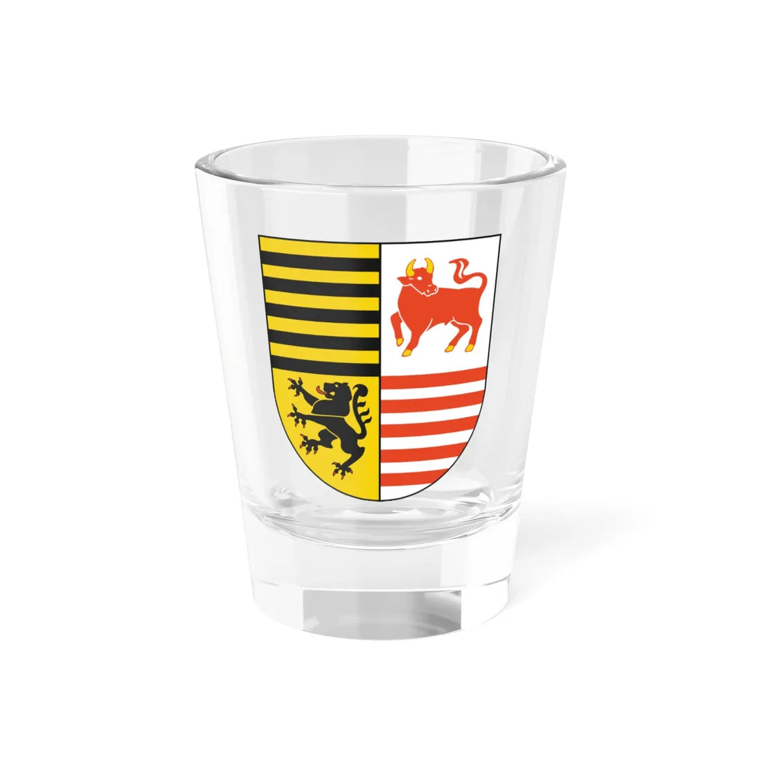 Wappen des Landkreises Elbe-Elster (Germany) (Coat of Arms) Shot Glass 1.5oz 1.5oz - Go Mug Yourself