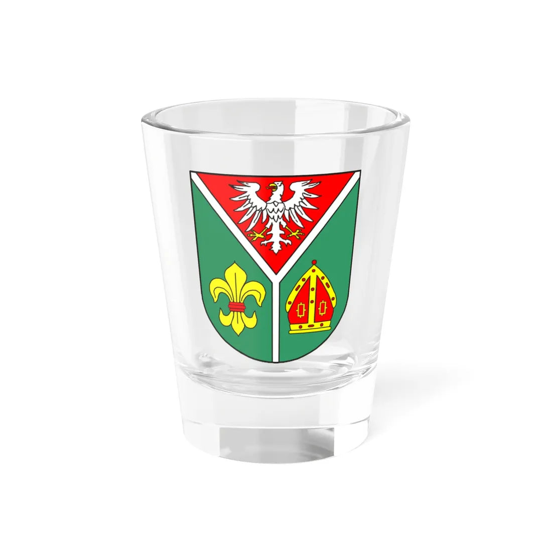 Wappen des Landkreises Ostprignitz-Ruppin (Germany) (Coat of Arms) Shot Glass 1.5oz 1.5oz - Go Mug Yourself