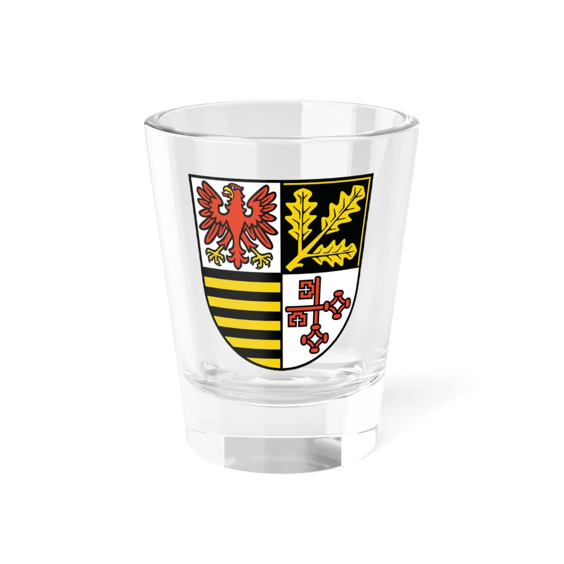 Wappen des Landkreises Potsdam-Mittelmark (Germany) (Coat of Arms) Shot Glass 1.5oz 1.5oz - Go Mug Yourself