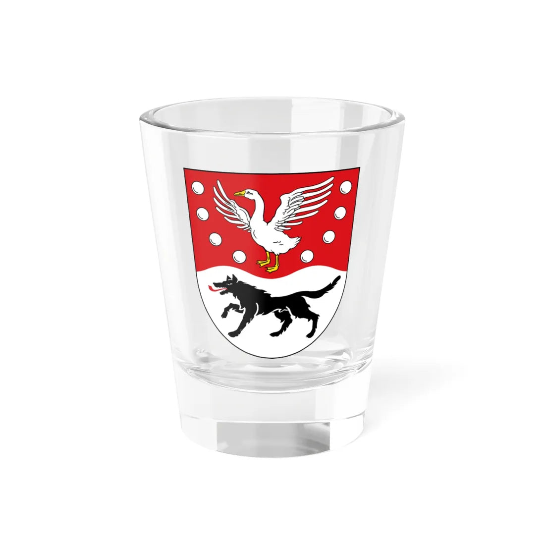 Wappen des Landkreises Prignitz (Germany) (Coat of Arms) Shot Glass 1.5oz 1.5oz - Go Mug Yourself