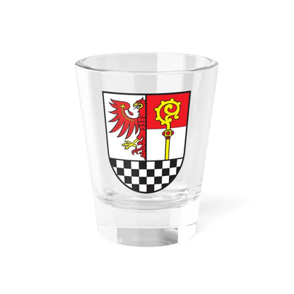 Wappen des Landkreises Teltow-Fläming (Germany) (Coat of Arms) Shot Glass 1.5oz 1.5oz - Go Mug Yourself