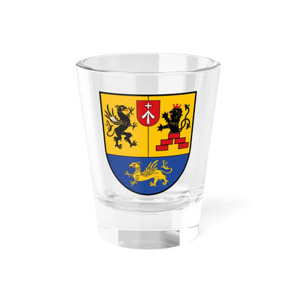 Wappen des Landkreises Vorpommern-Rügen (Germany) (Coat of Arms) Shot Glass 1.5oz 1.5oz - Go Mug Yourself